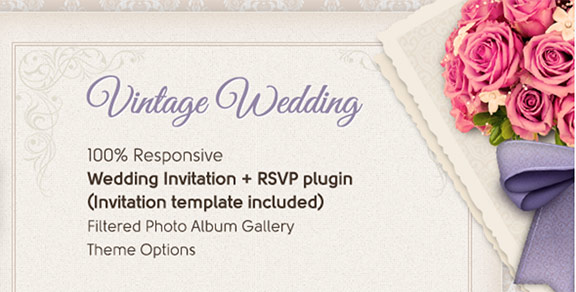 Vintage Wedding Theme invite